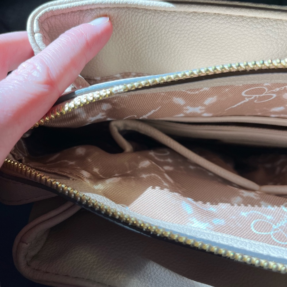 Jessica Simpson satchel bag light pink